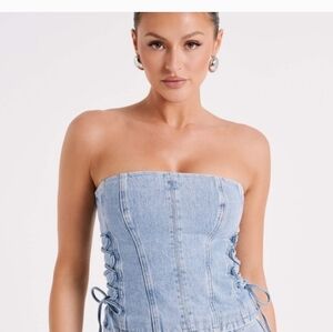 Meshiki Scheana Denim Corest Top Small